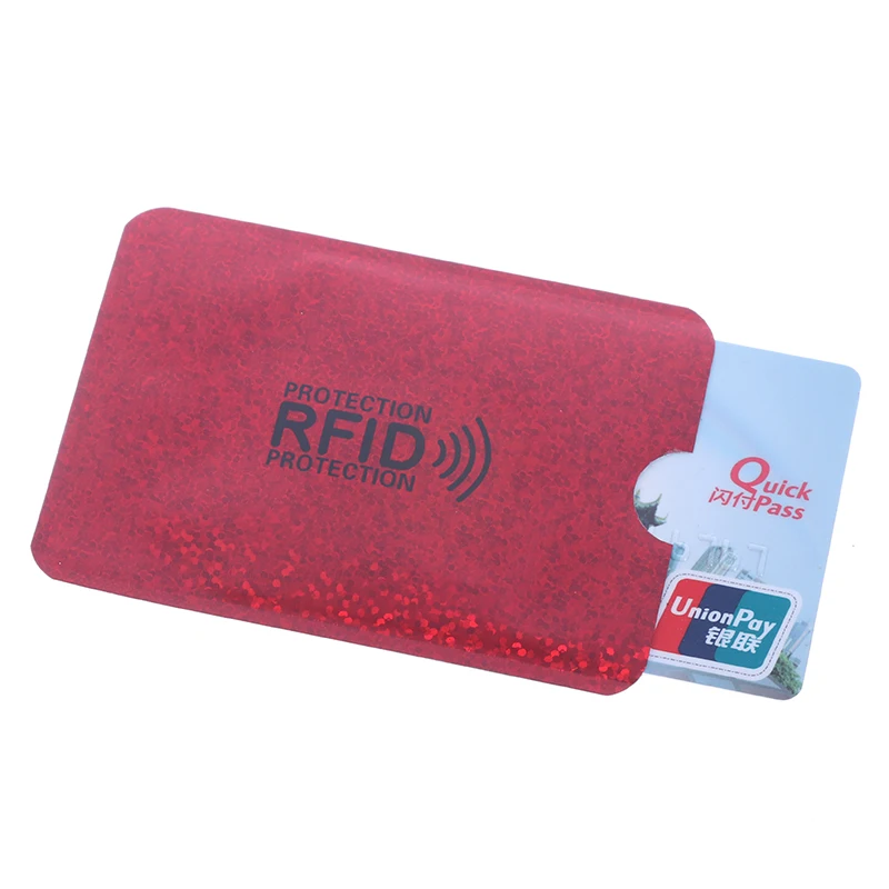 10X Anti Rfid Wallet Blocking Reader Lock Card Holder Id Bank Card Case Protection Aluminium Metal Smart Anti-theft Credit Cards
