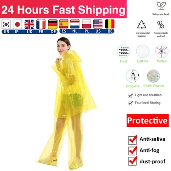 

Split Raincoat Rain Pants Suit Outdoor Protection Dustproof Waterproof Anti-dirty Disposable Protective Raincoat Household Tools
