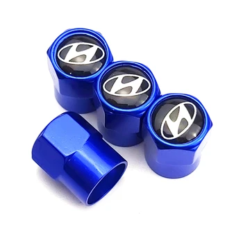 

4PCS Car Accessories metal Wheel Tire Valve Caps for Hyundai Tucson Solaris I30 Creta Ix35 I40 IX20 Accessories Car Styling