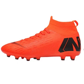 

Outdoor Men Boys Soccer Shoes Football Boots High Ankle Kids Cleats Training Sport Sneakers Size 35-46 Dropshipping