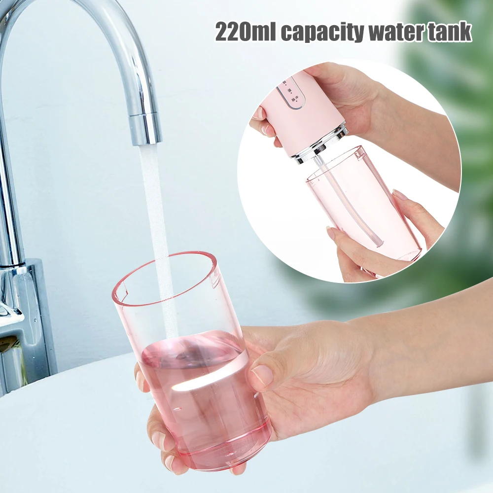 Oral Irrigator Dental Water Flosser 220ML 4 Nozzle Tartar Remover Teeth Whitening Cleaner USB Rechargeable oral irrigator dental cleaner water flosser