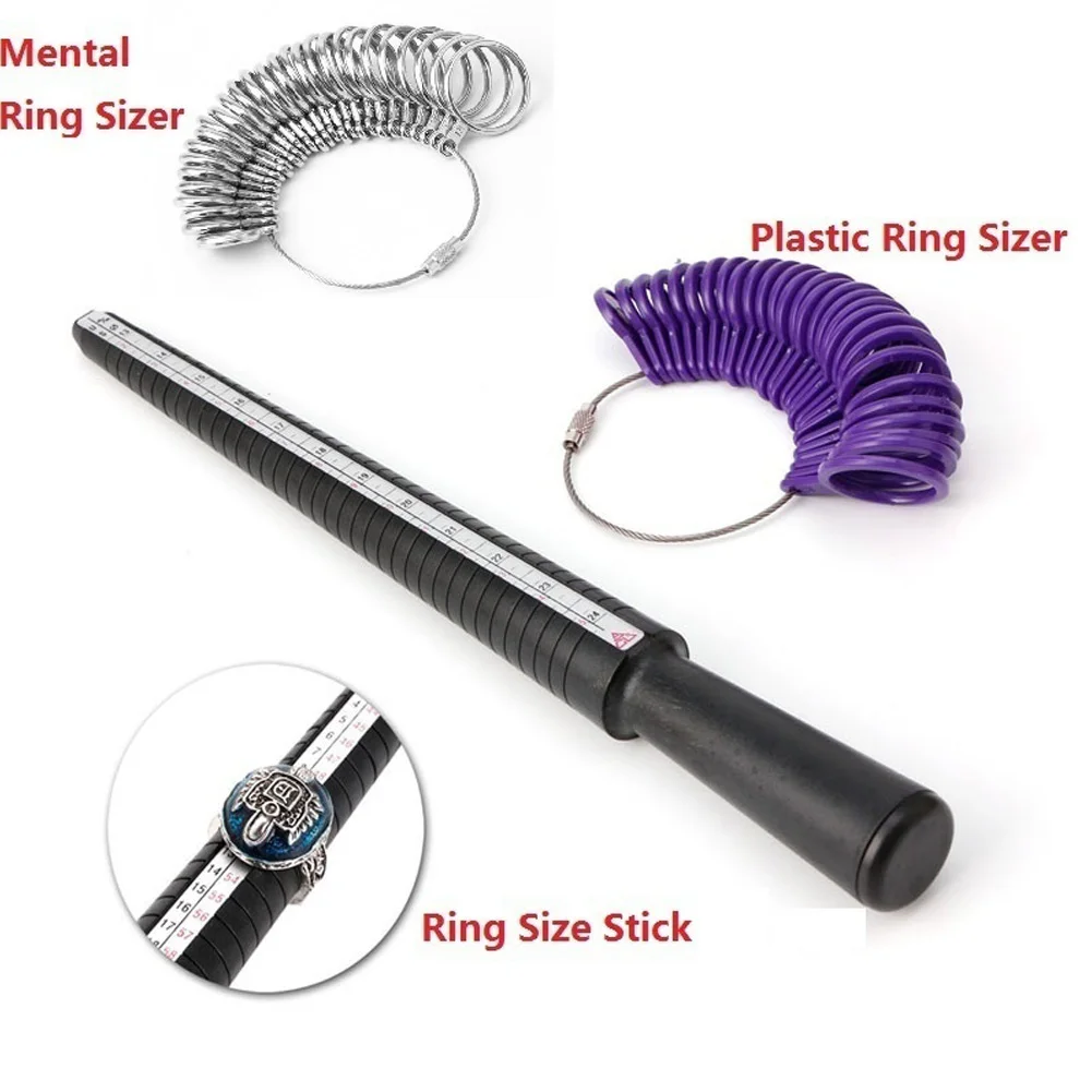 

1pcs Professional Jewelry Tools Ring Mandrel Stick Finger Gauge Ring Sizer Measuring UK/US Size For DIY Jewelry Size Tool Sets