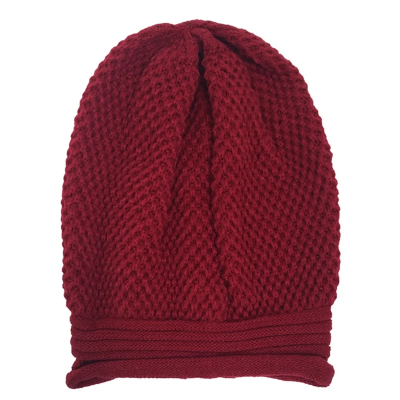 Вязаная шапка зимние шапки для мужчин и женщин Skullies Beanies маска полосатая шапка Gorros Bonnet теплая мешковатая мягкая плотная шапка шапки