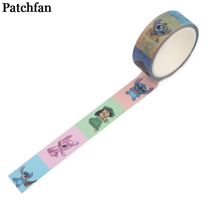Patchfan тематика «Лило и Стич» meme 90s мультфильм Забавный DIY Скрапбукинг детская Бумага васи маскирующая Лента Печатный шаблон стикер Пастер A2338