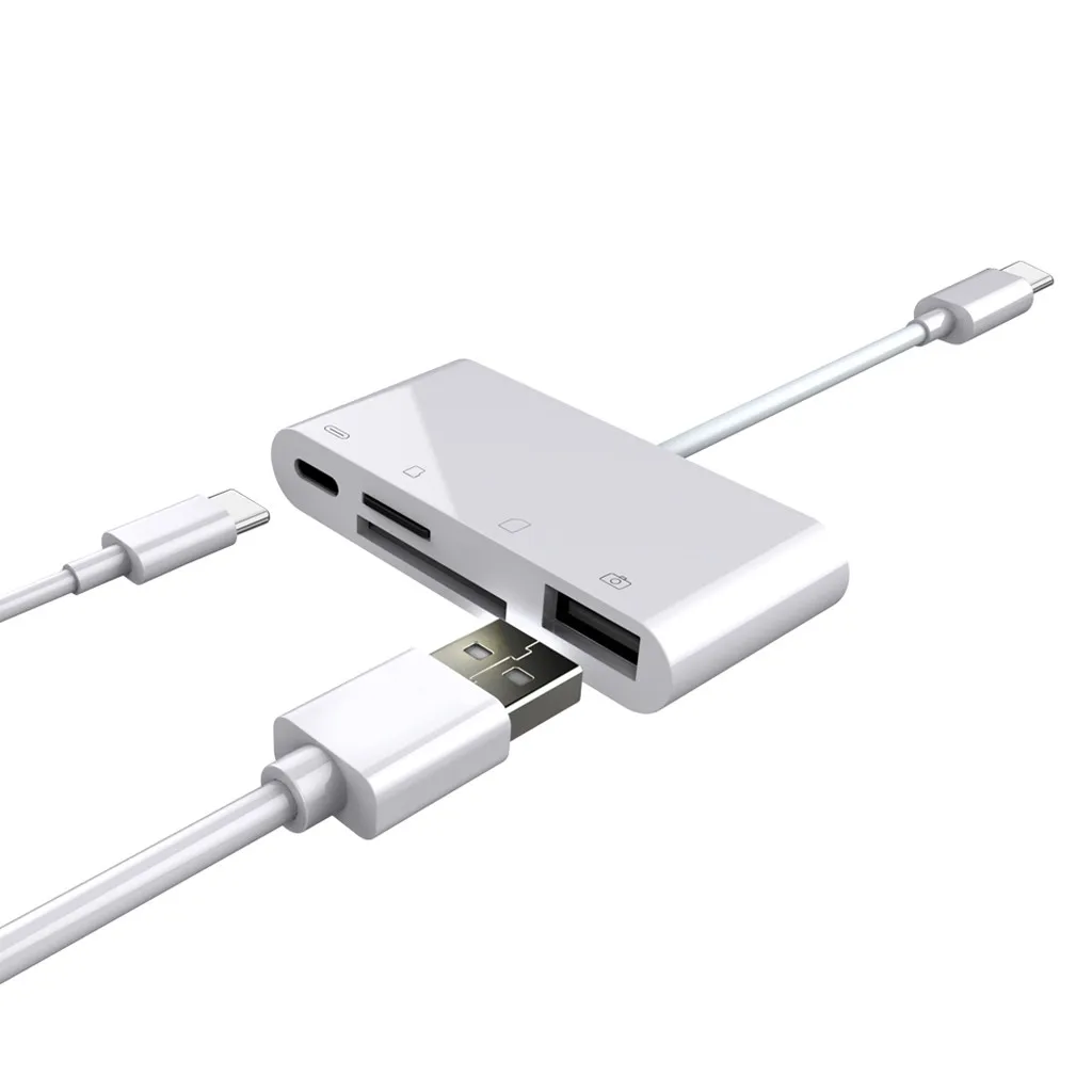 Ouhaobin 4 в 1 USB 3,1 type-C кард-ридер для SD/TF/USB/type C концентратор адаптер ПК высокоскоростной USB 3,1 передача данных до 5 Гбит/с