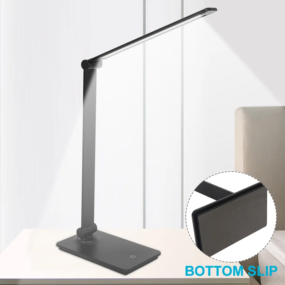  Dimmable Desk Reading Light Foldable Rotatable Touch Switch Eye Protect LED Table Lamp DC5V USB Cha