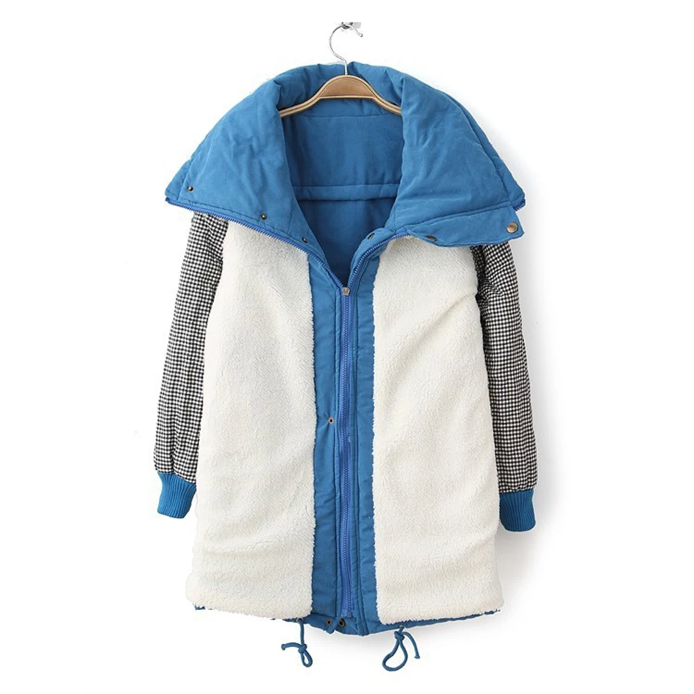 OEAK зимнее пальто для женщин, модная брендовая Свободная верхняя одежда, Женская Стеганая куртка средней длины, стеганая хлопковая парка размера плюс