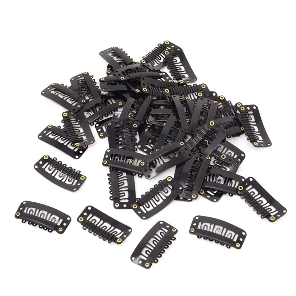 50 шт./компл. 6-зубы Нескользящие невидимые парик из искусственных волос