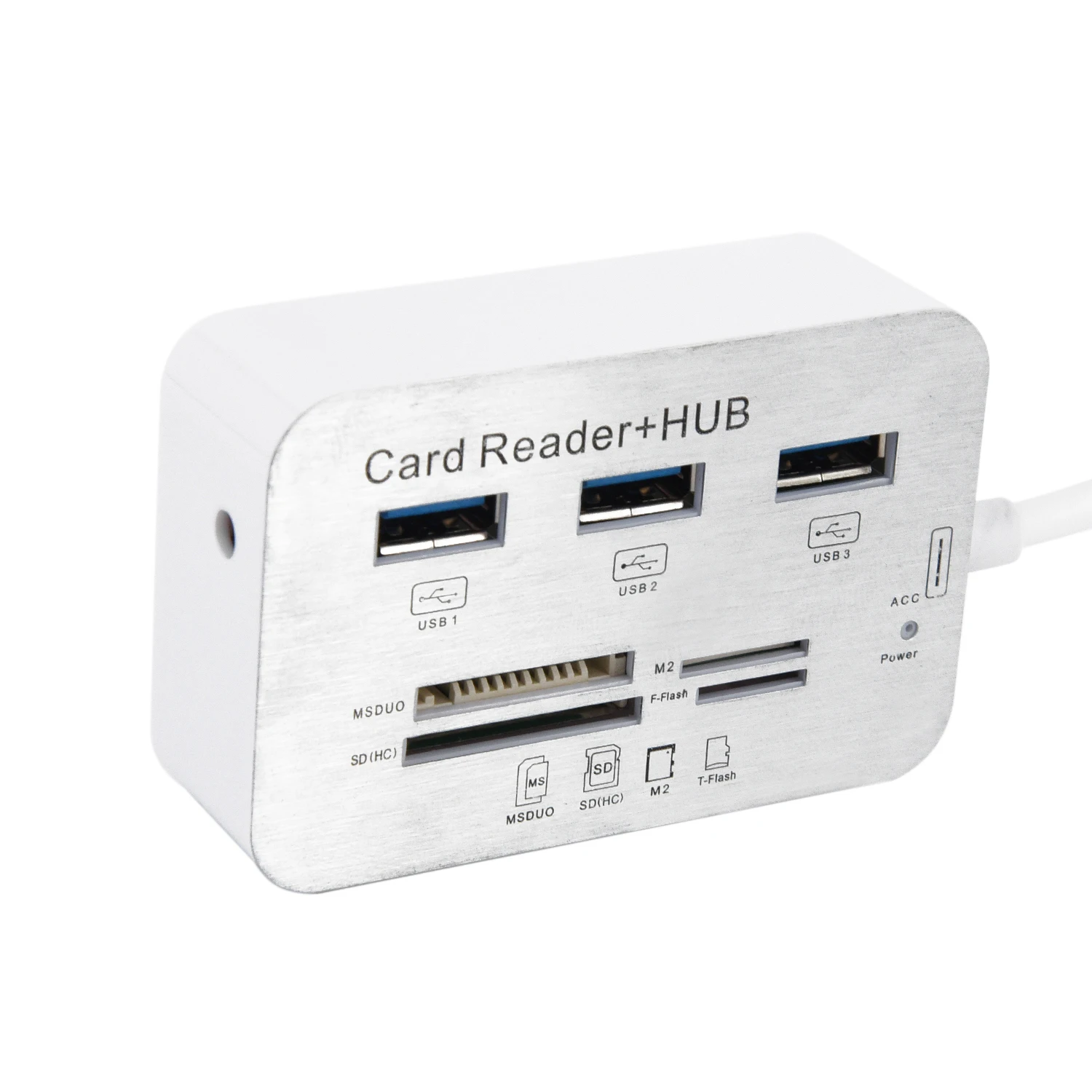 Многофункциональный SD/MMC Micro SD MS/PRO/Сера DUO M2/Флеш-карты памяти TF картридер USB концентратор с верхом, комбо, высокий обзор Скорость 3 Порты и разъёмы USB 3,0 считыватель карт OTG концентратор