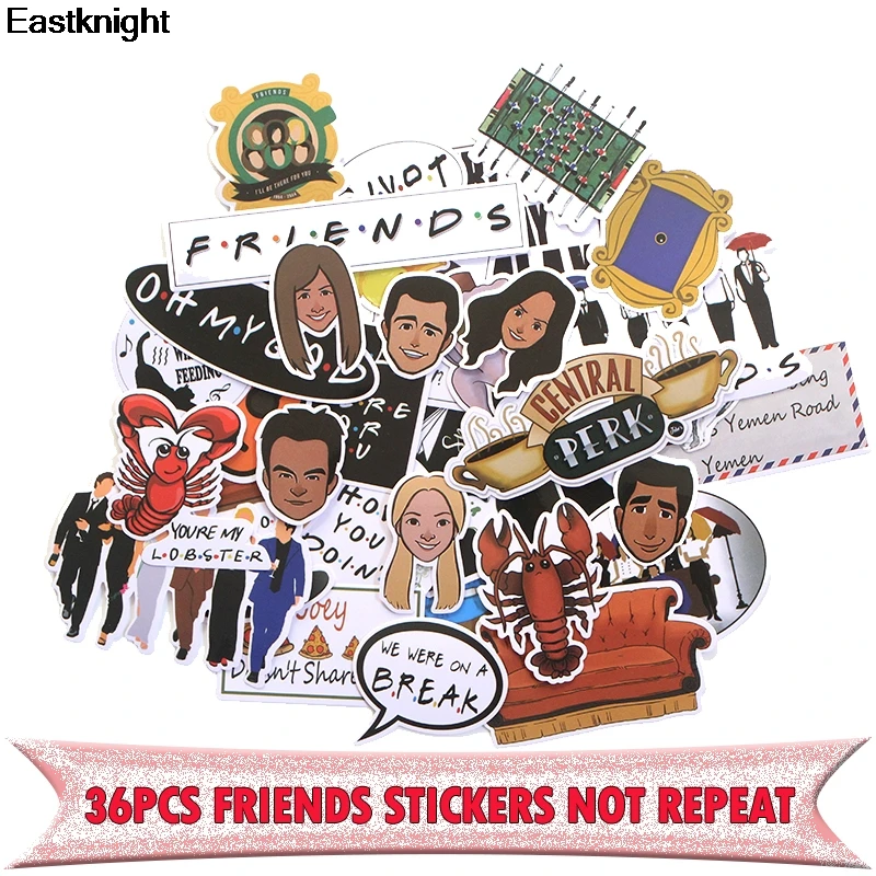 Friends stickers 36pcs tv show funny Creative badges DIY decorative