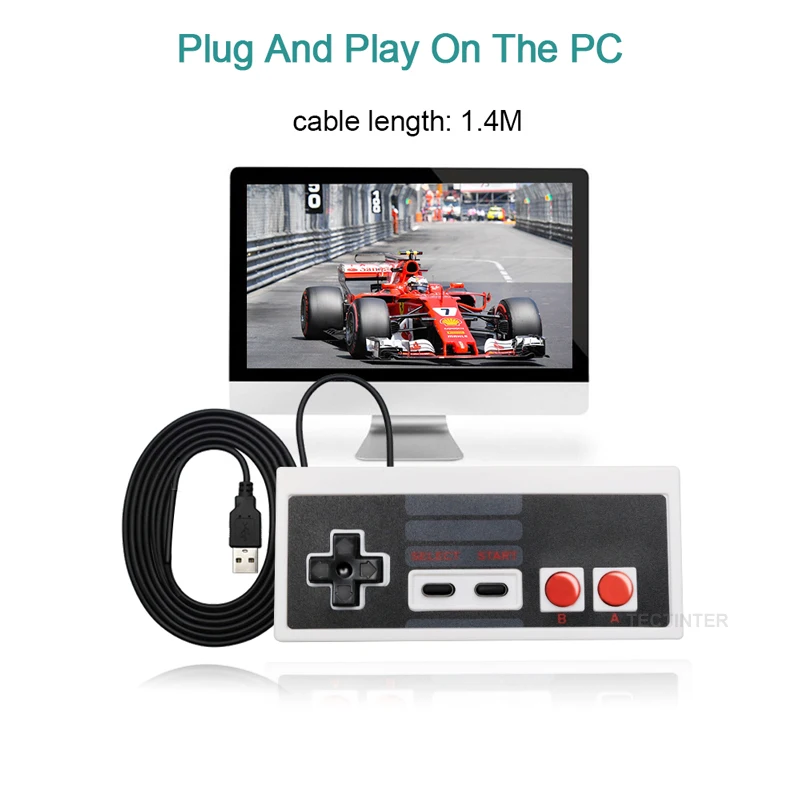 Для NES проводной USB контроллер геймпад PC/USB/NES компьютерные видеоигры Mando ручка
