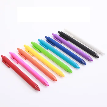 

50pcs/lot candy color push gel pen water ink sign pen office school stationery writing tool promotion gift