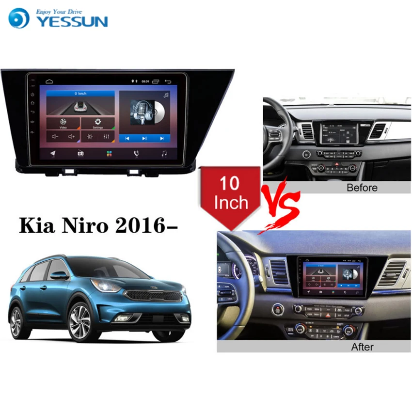 Clearance YESSUN Android Radio Car Screen Player For Kia Niro 2016~2018 Stereo Radio Multimedia GPS Navigation With WIFI AM/FM 3