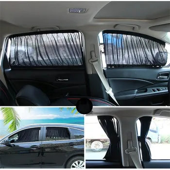 

Window Curtain Car Side Window Sunshades Auto Rear Windshield Sun Block Car side window sun protection track privacy