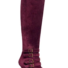 Women Shoes Boots High Heels Pointed Toe Over the knee Boots Fashion Buckles Ladies Long Boots Size 35-42