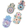 Ceramic Dish coffee cup tray Decorative Hamsa Hand Plates Storage Tray Key storage disc 6