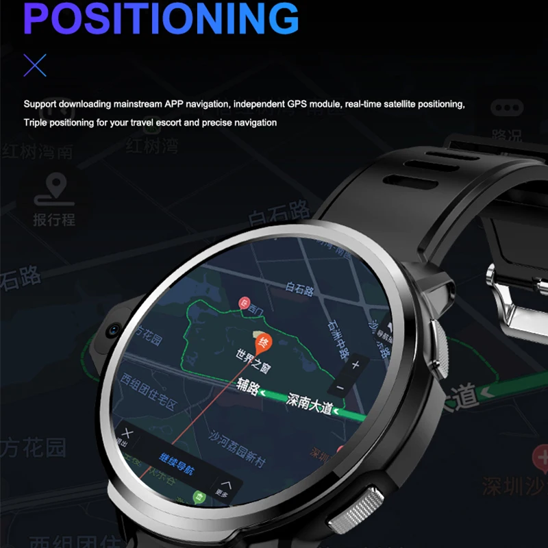 

wifi gps Smart Watch Phone man 3G+32G Dual Camera 4G-LTE bluetooth Weather Forecast Map gps navigation smartwatch Long Standby