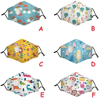 

1PCS Kids Children Outdoor Cotton Mouth Masks Print Face Masks Reusable Dustproof Silk Mask Mascarilla Proof Mascarillas#Z18