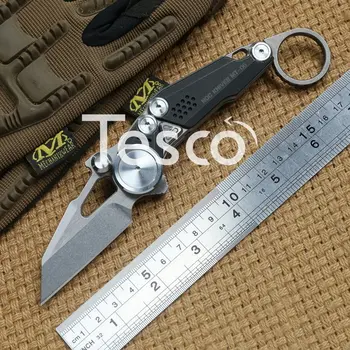 

MT06 Mecha Totoro folding knife outdoor M390 steel titanium alloy handle bearing folding knife EDC small knife