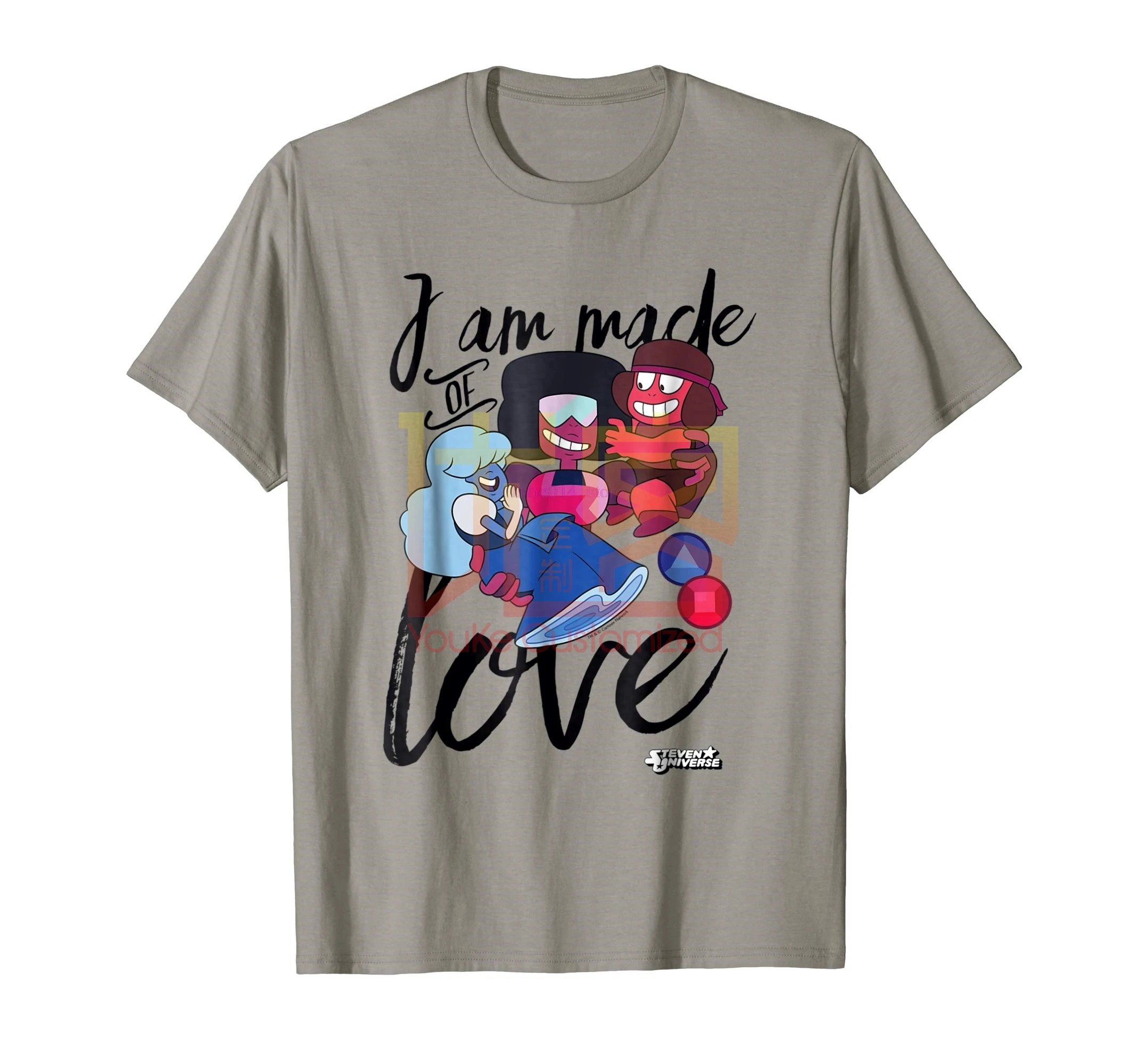 Брендовая мужская рубашка получить CN Steven Universe I Am из Love Graphic футболка | Мужская