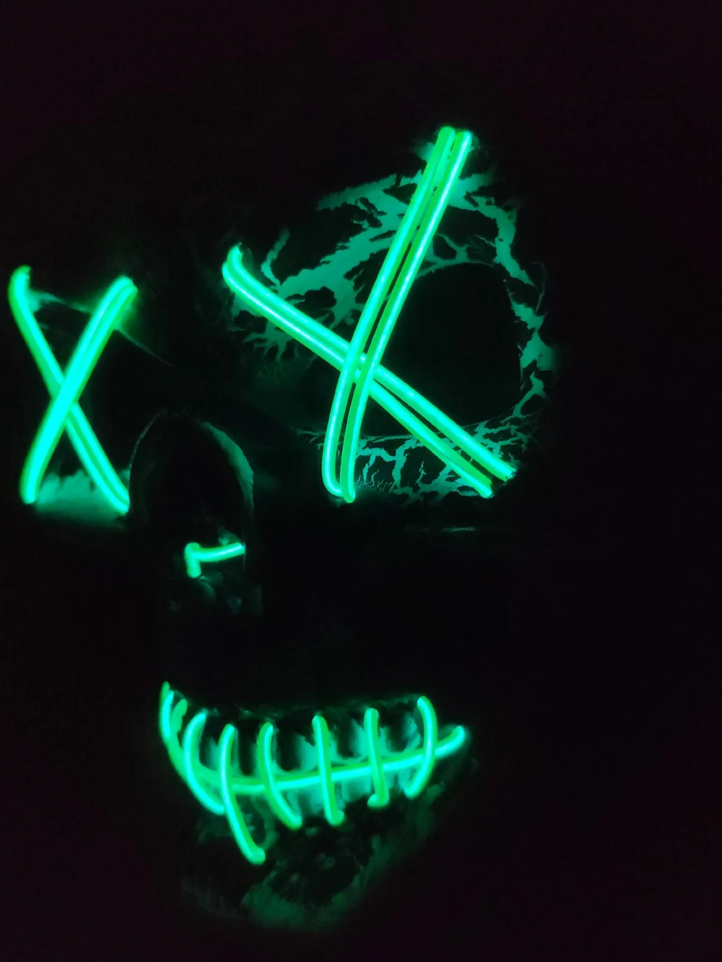 Светодиодный Сияющий с жутким черепом чехол Электрический слог Marshmello холодной светильник маска COS на Хэллоуин бальное реквизит