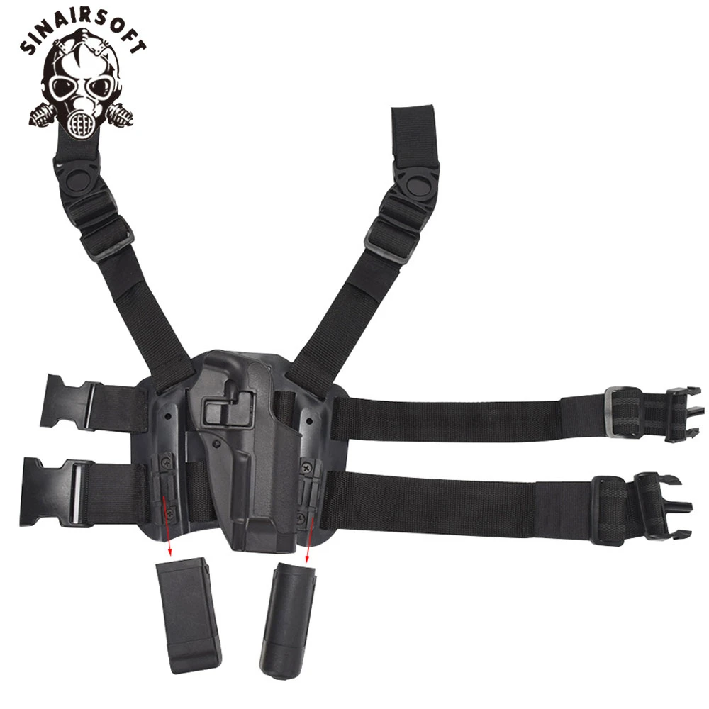 Tactical CQC M92 Right Hand Drop Leg Holster Pouch Fit Glock Pistol 92 96 M9 For Paintball Shooting Hunting Accessories