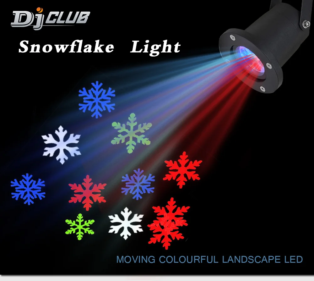 Projetor ao ar Projeção à Prova Decorativa para o Feriado Festa de Natal Livre Gobo Luzes Neve Dwaterproof Água Paisagem Iluminação Ano Novo Led 1 Gobo projetor de led para ambientes externos,