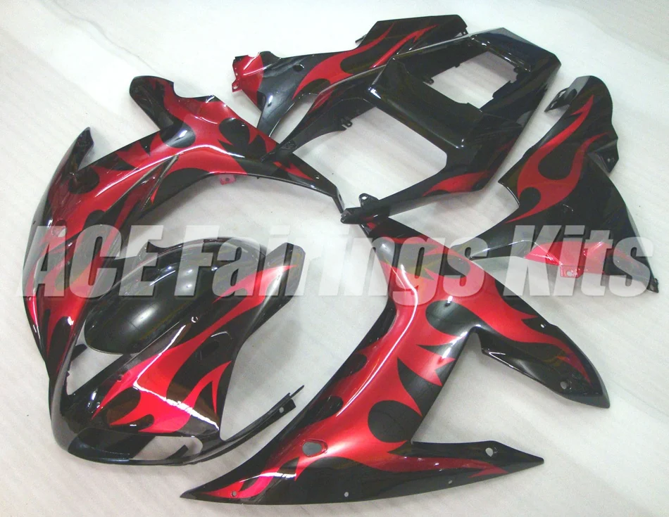 Горячая Распродажа, yzf1000 R1 02 03 полный комплект для Yamaha Yzf R1 2002 2003 спортивные мотоциклетные обтекатели для мотоцикла(литье под давлением) Красный Черный Топ