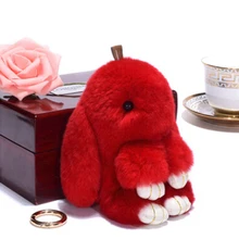 New Rabbit Keychain Cute Bunny Doll Backpack Handbag Pendant Decor Car Keychain Accessories Lovers Rabbit Gifts