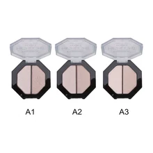 2 цвета, светильник для лица, Палетка, водостойкая, стойкая, осветляет кожу, цвет, трехмерный контур, пудра