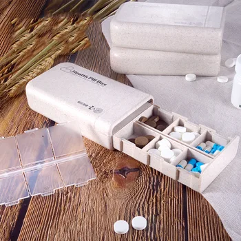 

Weekly Pill Cases Medicine Storage 7 Days Tablet Sorter Dispense Box Container Daily Pills Case 6 Grids Organizer Health Care