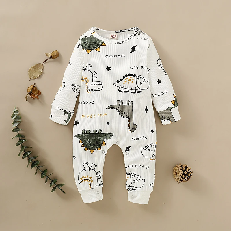 

2020 TALLOLY children's clothing autumn and winter new products cartoon dinosaur print baby and toddler romper