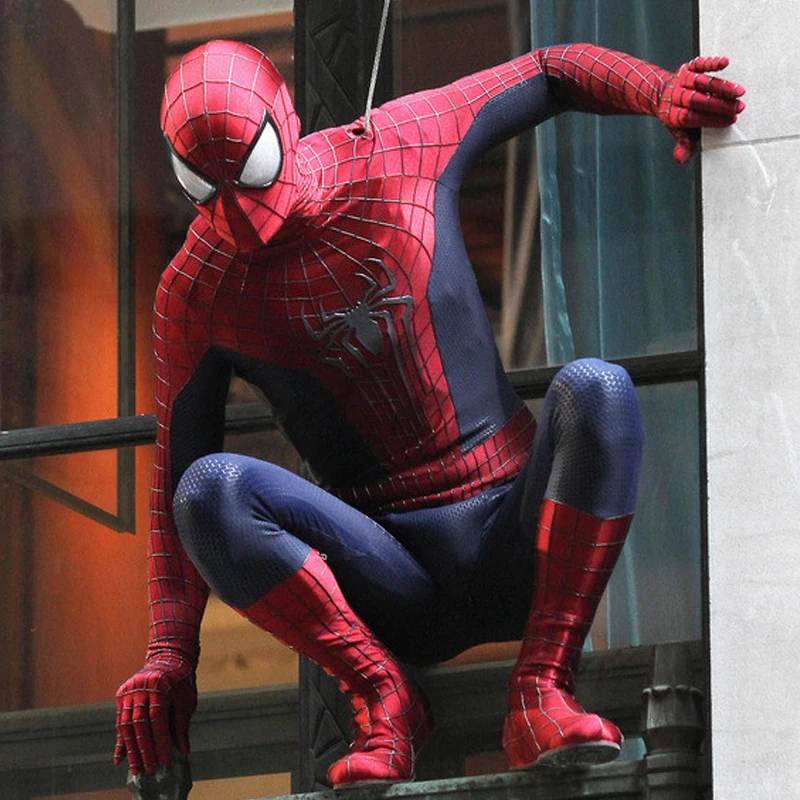 

The Amazing Spiderman 2 Suit Spiderman Cosplay Costume Peter Parker Zentai Spider Bodysuit & Mask Halloween Costume Kids Adult