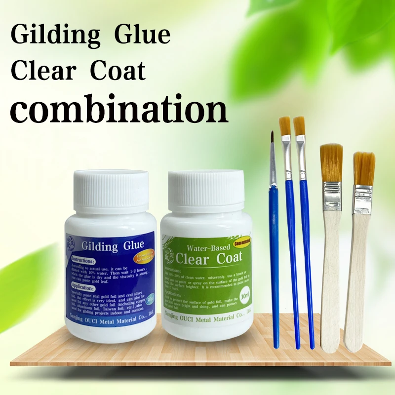 60ml Water based Gold Leaf Glue for Gilding Gold Foil Sheets Craft Paper  Home Decoration Gold