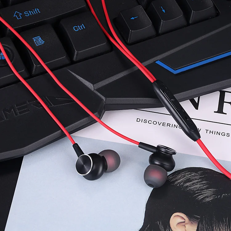 3.5mm Magnets In Ear Earphones Bass Music Headset Earphone Sport Stereo Earbuds With Mic For Phone MP3 Samsung Xiaomi Huawei 