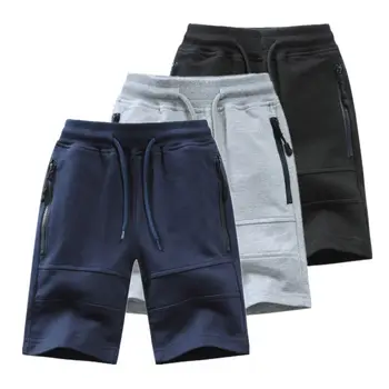 Children Boys Shorts 2025 Summer Zipper Pocket Design Kids Casual Knitted Shorts For Boys 3 4 6 8 10 12 14 Years Clothing Dwq240 1