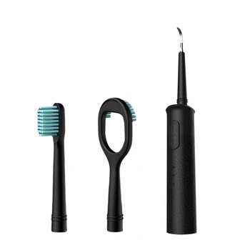 

Vibration Tartar Electric Rechargeable Stain Remover Tooth Cleaner LED Light Tongue Sonic Multifunctional Home Oral Hygiene