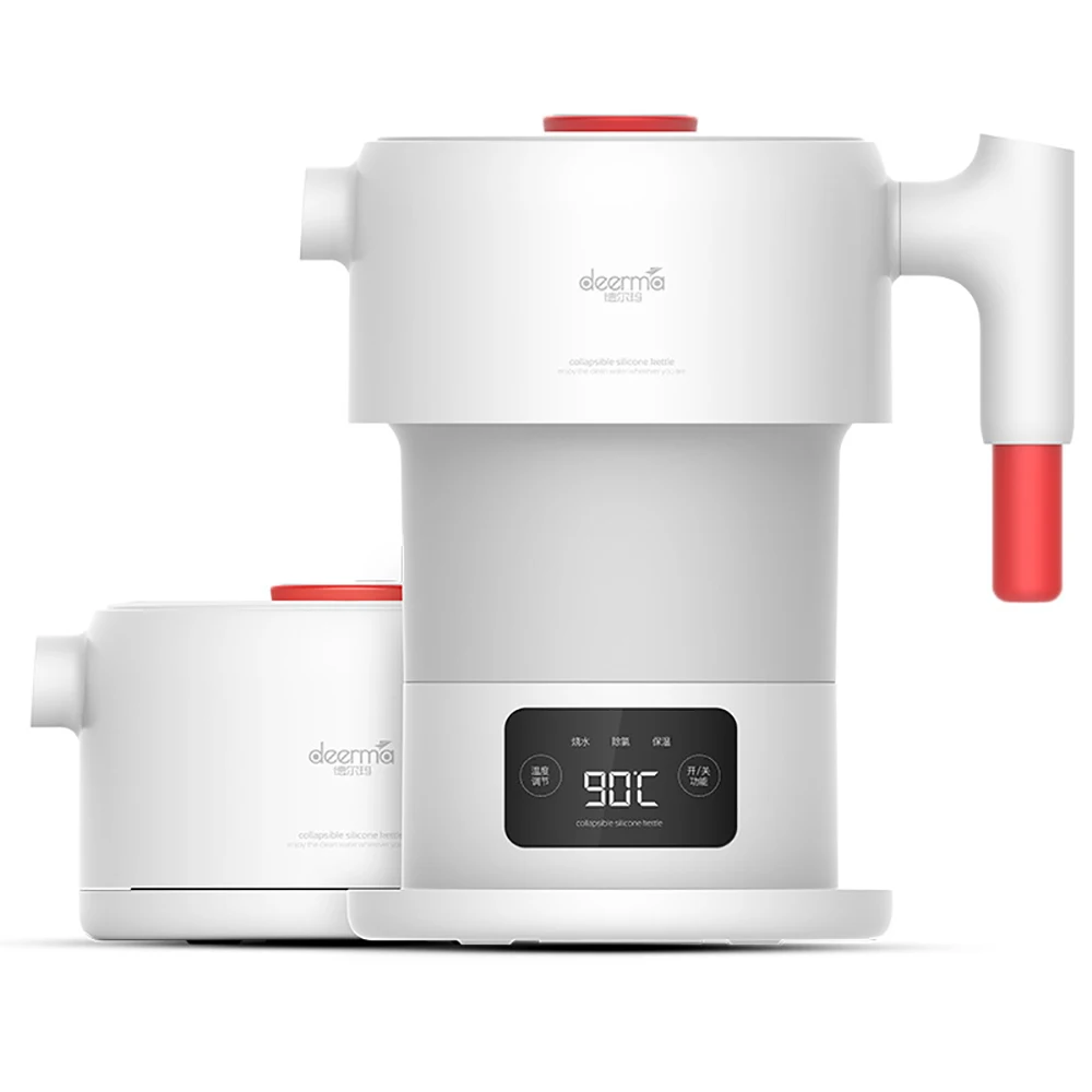 White LdXiaomi Deerma Dh206 0.6l складной электрический чайник порт воды чайник ручной Электрический автоматическое отключение защиты бытовой - Цвет: White