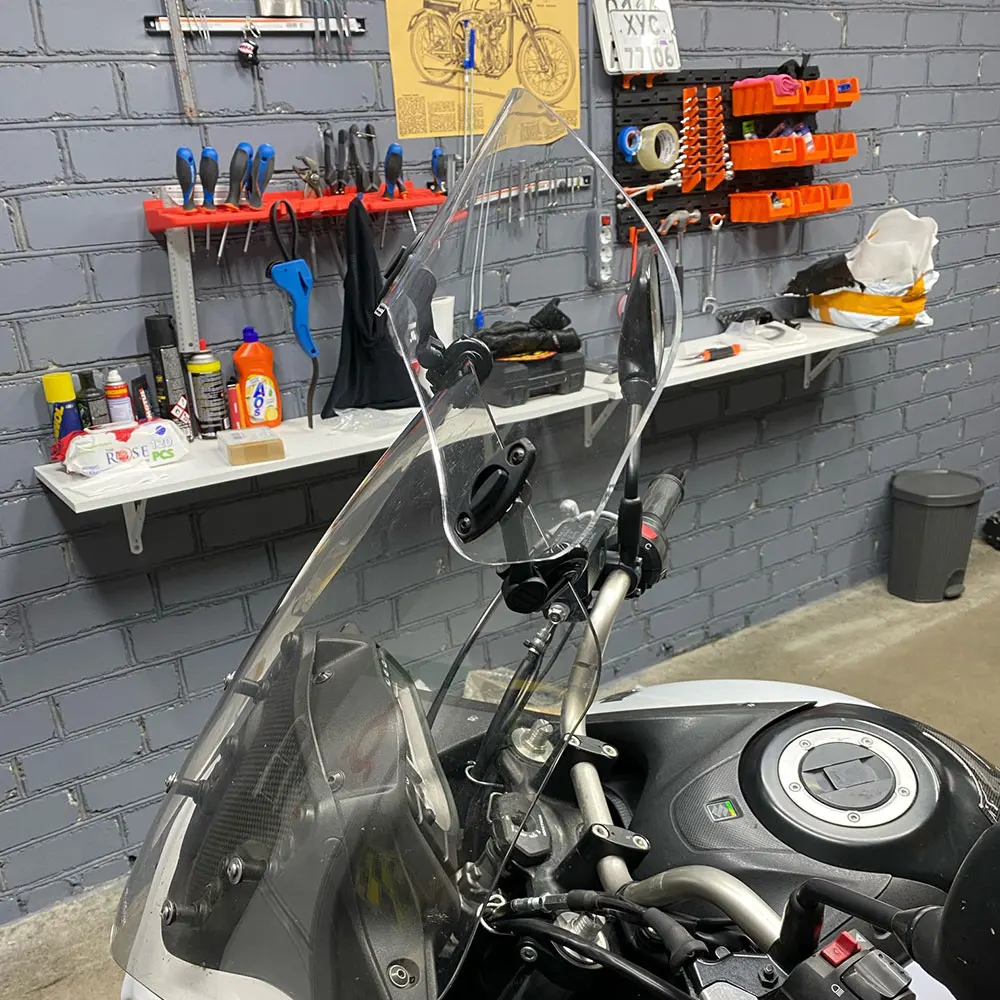 Motorcycle Windshield Extension Spoiler Windscreen Air Deflector For Suzuki VS 600 800 DL650 DL1000 DL250 V-STROM 650 1000 XT