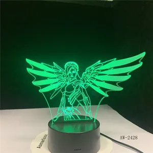 Image for Hot Game Overwatch 3D Lamp Table Bedroom Action Fi 