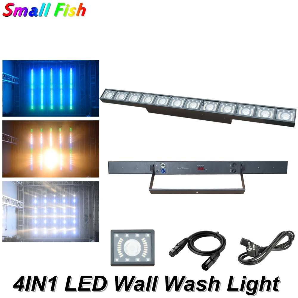 

4IN1 Dj Lights 12X3W LED Wall Wash Light Wash Beam Strobe Stage Lighting Effect DMX Controller LED Flood Lights Laser Projector