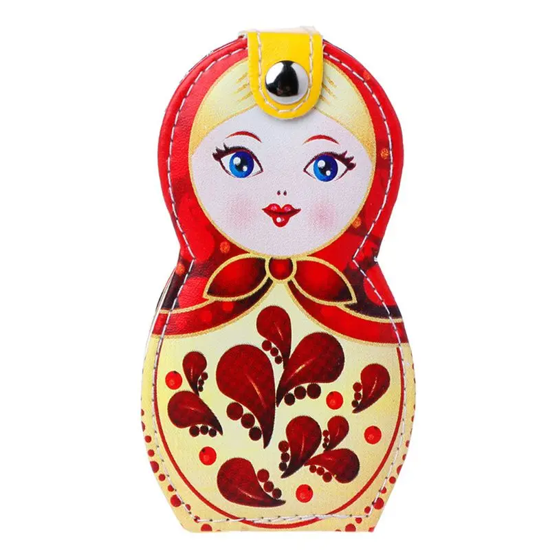 O 6Pcs Professional Manicure Cleaner Case Cuticle Clipper Pedicure Russian dolls M7DB - Color: O