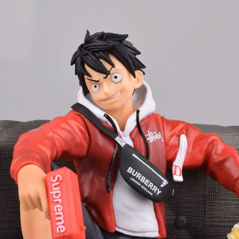 Аниме ONE PIECE модный стиль Луффи Ace Sabo фигурка модель игрушки - Цвет: Luffy no box