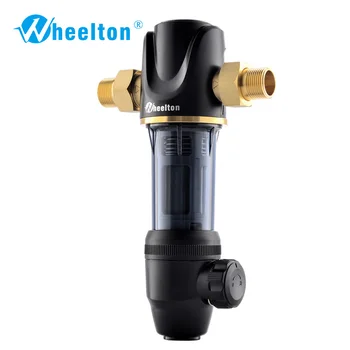

Wheelton Pre Water Filter Siphon Backwashing Protect Appliances (Reverse Osmosis Water Purifier,Heater,ETC.) 40UM Purification