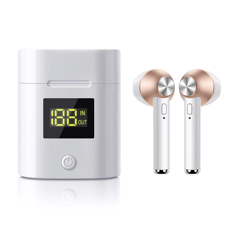 Ottwn D019 TWS Беспроводные Bluetooth 5,0 Bluetooth наушники стерео наушники со светодиодным цифровым дисплеем чехол для зарядки Спортивная гарнитура