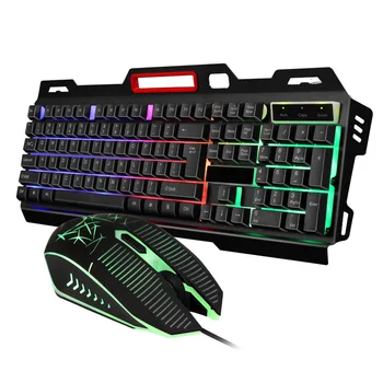 

Computer Keyboard and Mouse Kit Illuminant Keyboard Internet Cafes Gaming Board Game Set Keyboard Mouse USB Machinery Mouse and