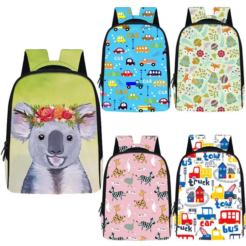 

Cartoon Animal Koala / Zebra / Giraffe Cute Car Backpack Kids Bookbags Baby School Toddler Rucksack Children Kindergarten Bags