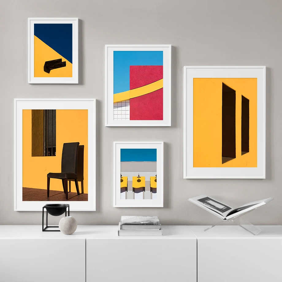 

Geometric Structure House Window Colorful Wall Art Canvas Painting Nordic Posters And Prints Wall Pictures For Living Room Decor