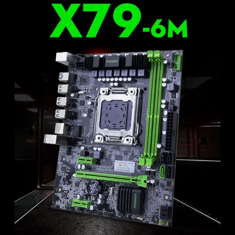 Huananzhi X79 материнская плата LGA 2011 USB3.0 SATA3 поддержка регистровая и ecc-память памяти и процессор Xeon E5 материнская плата