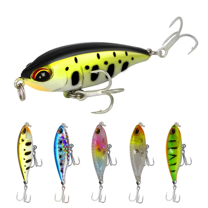 

High Quality Luya Bait Chubby 4.5CM / 3.5g Freshwater Sea Fishing Simulation Hard Bait Fishing Bait Blood Trough Hook